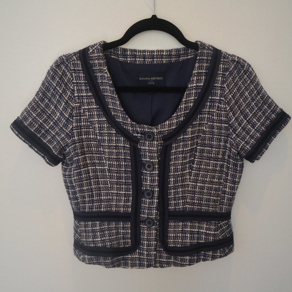 Banana Republic Boucle / Tweed Cropped Jacket